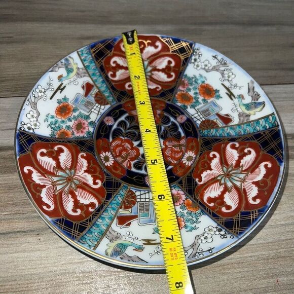 Japanese Imari Enameled Floral and Phoenix Porcelain Charger Late Meiji Era 有田焼 - Picture 2 of 8
